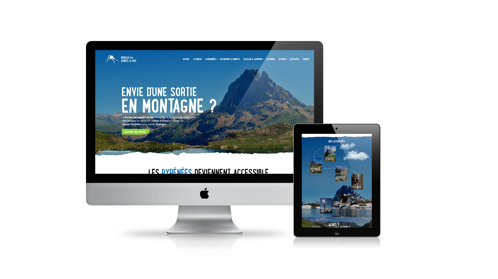 Création de site internet : Bureau des Guides de Pau