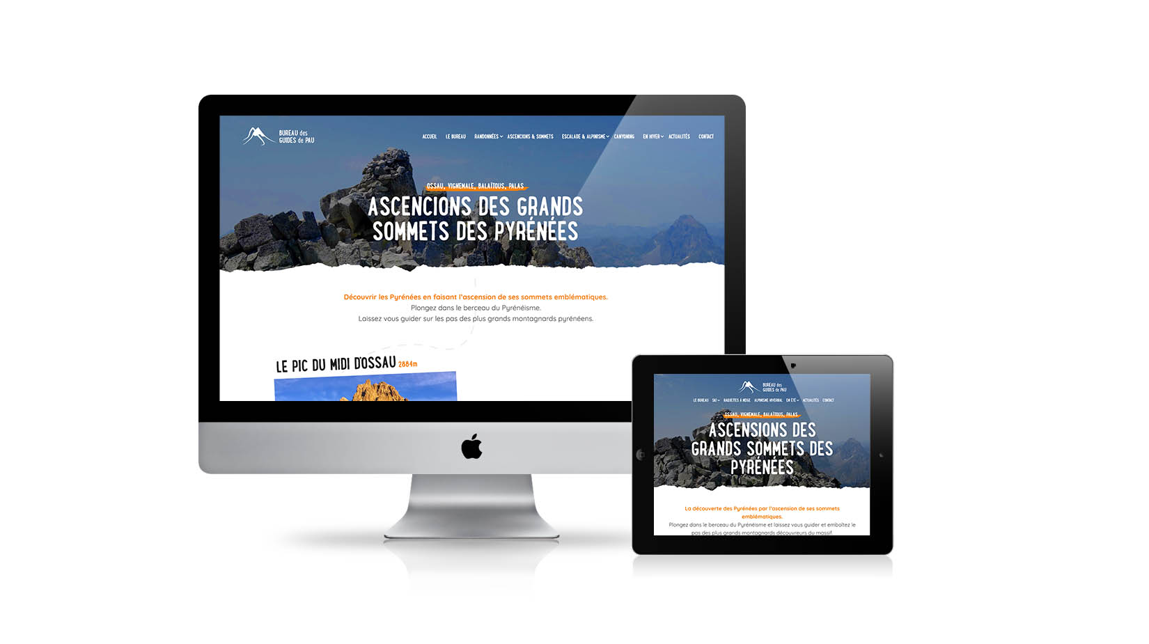 Création de site internet : Bureau des Guides de Pau