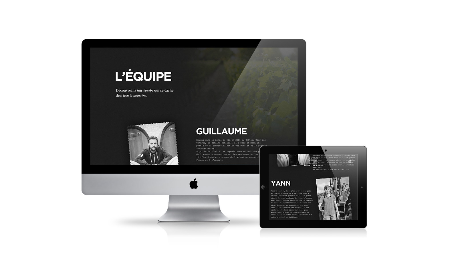 Création de site internet : Domaine Albert de Conti