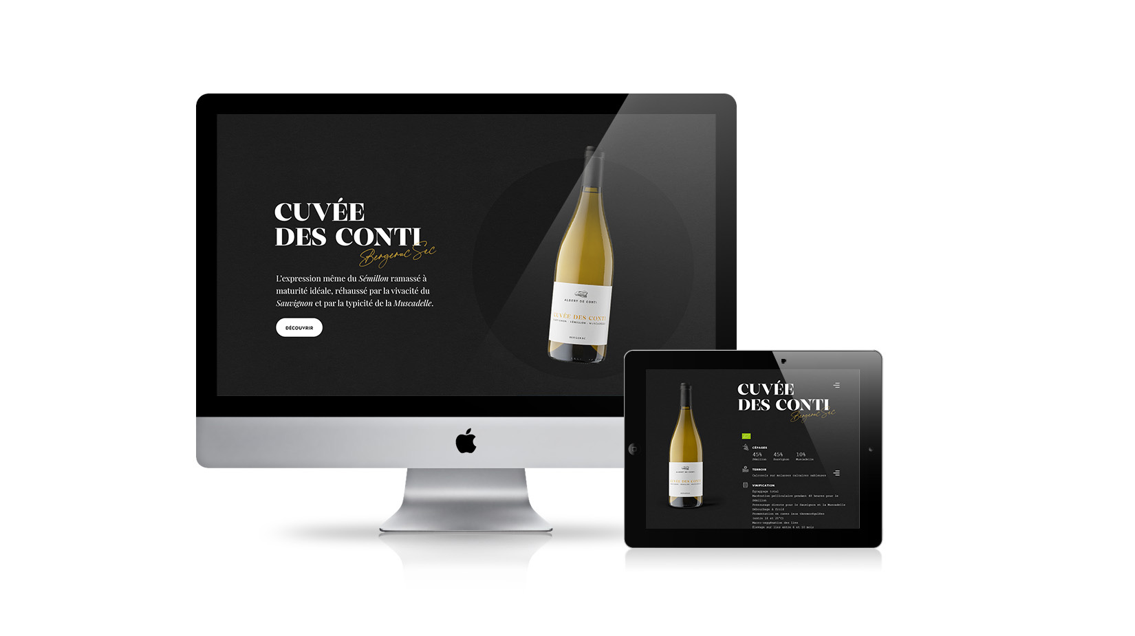 Création de site internet : Domaine Albert de Conti