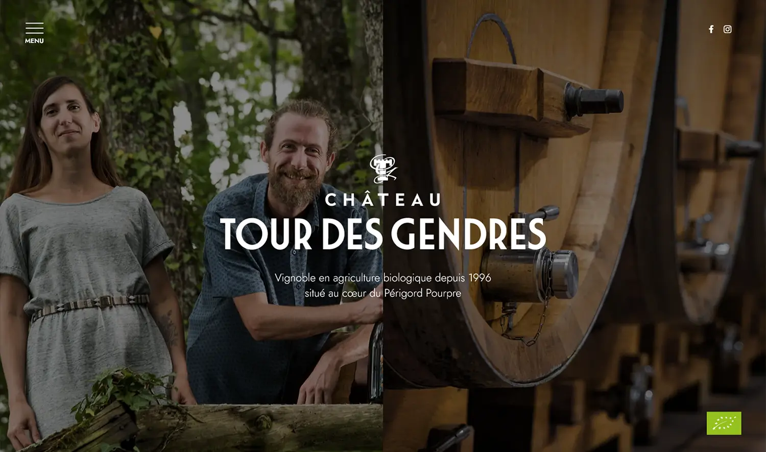 Création de site internet : Château Tour des Gendres